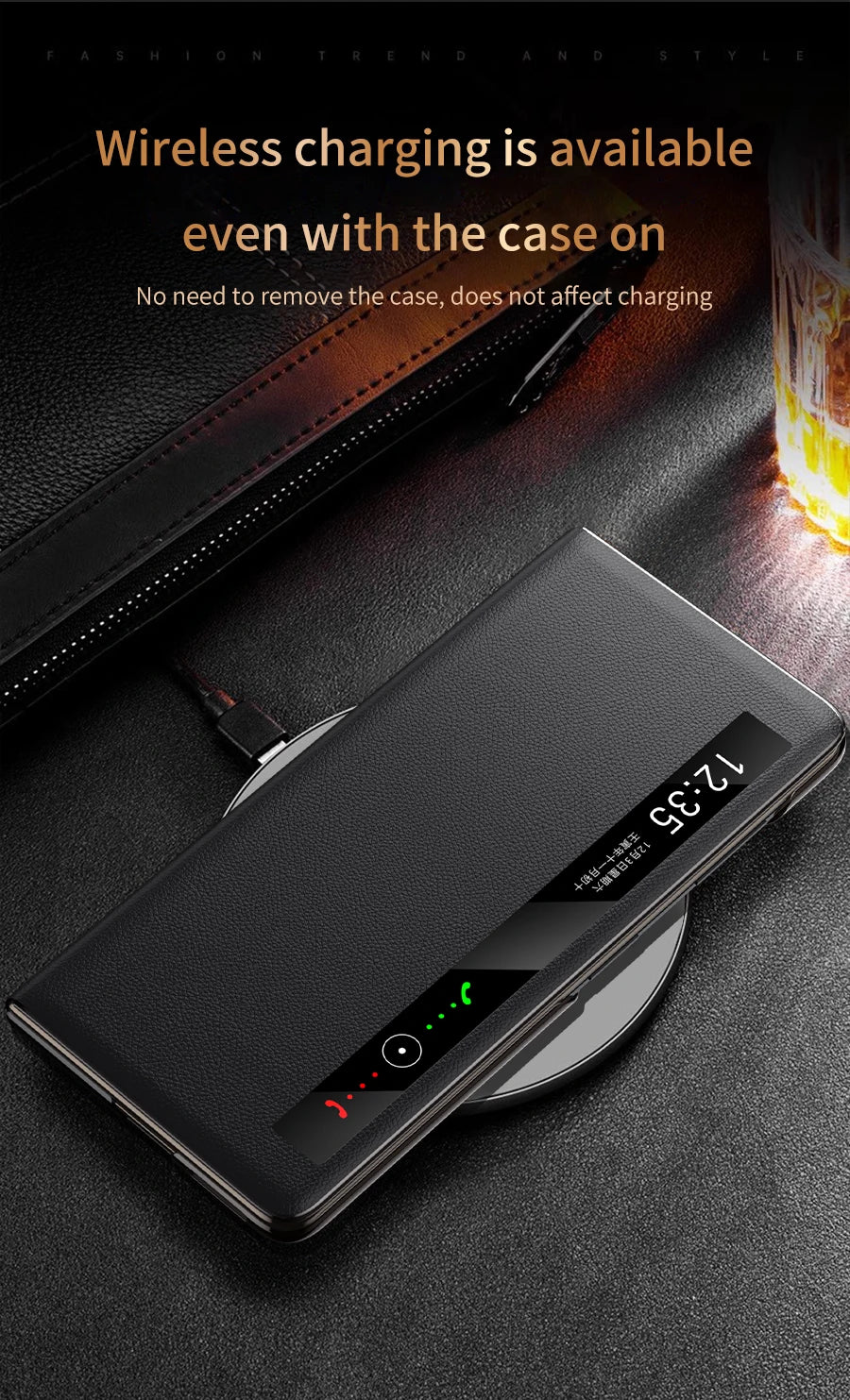 LANGSIDI Smart Flip Phone Case for Honor Magic V5 Magnetic Wrist Strap Slidable Stand Kickstand Luxuxy Leather Cover