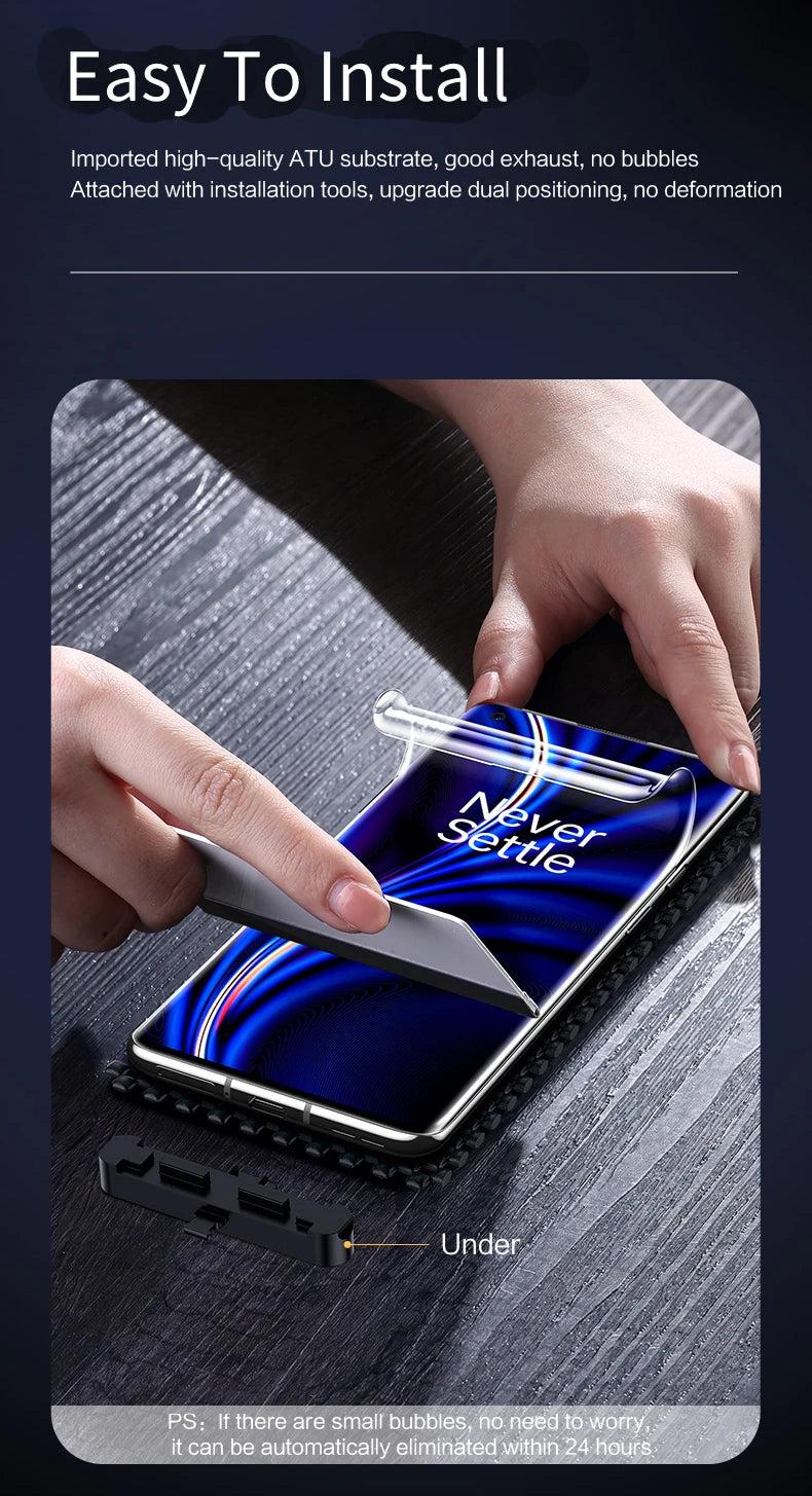 SmartDevil Screen Protector for OnePlus 13 12 11 Soft Protective Film for OnePlus 10 9 Full Cover Full Glue HD Hydrogel Film