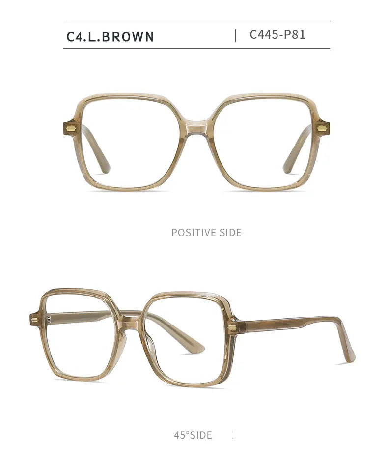 KANSEPT Women's Eyepieces for Reading Glasses Square Lunette Myopia Woman Eyeglasses Blue Light Graduated Lenses to Read Eyewear