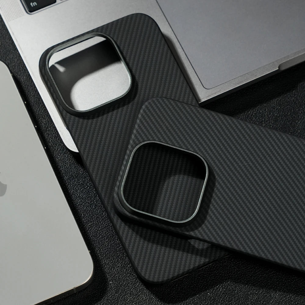 Aramid Carbon Fiber Magnetic Case for iPhone 16 17 Pro Max Cases Kevlar Fiber Cover for 16 Pro 15 Pro Max Aramid Carbon Funda