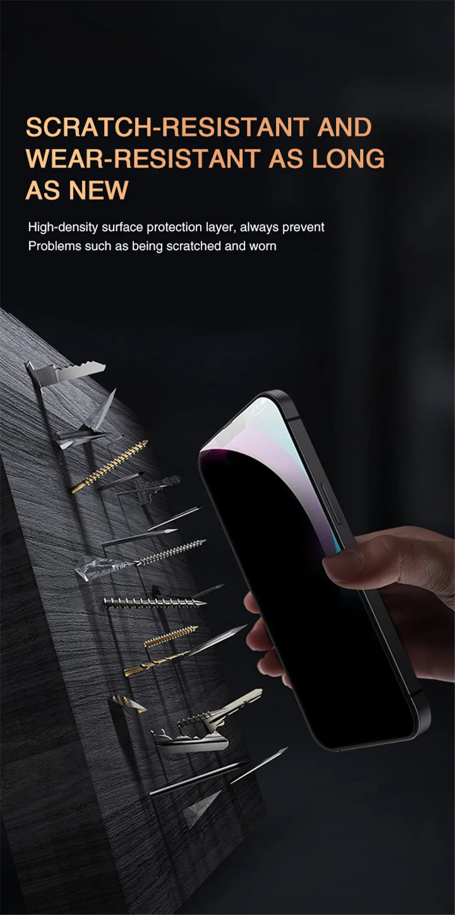 4Pcs Full Cover Anti Spy Screen Glass Protector Film For  iPhone 17 16 15 Pro Max 13 12 11 Pro Plus Tempered Glass Privacy