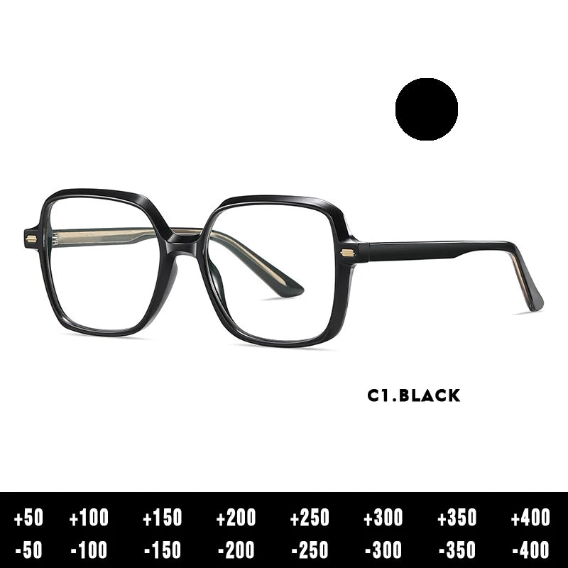 KANSEPT Women's Eyepieces for Reading Glasses Square Lunette Myopia Woman Eyeglasses Blue Light Graduated Lenses to Read Eyewear