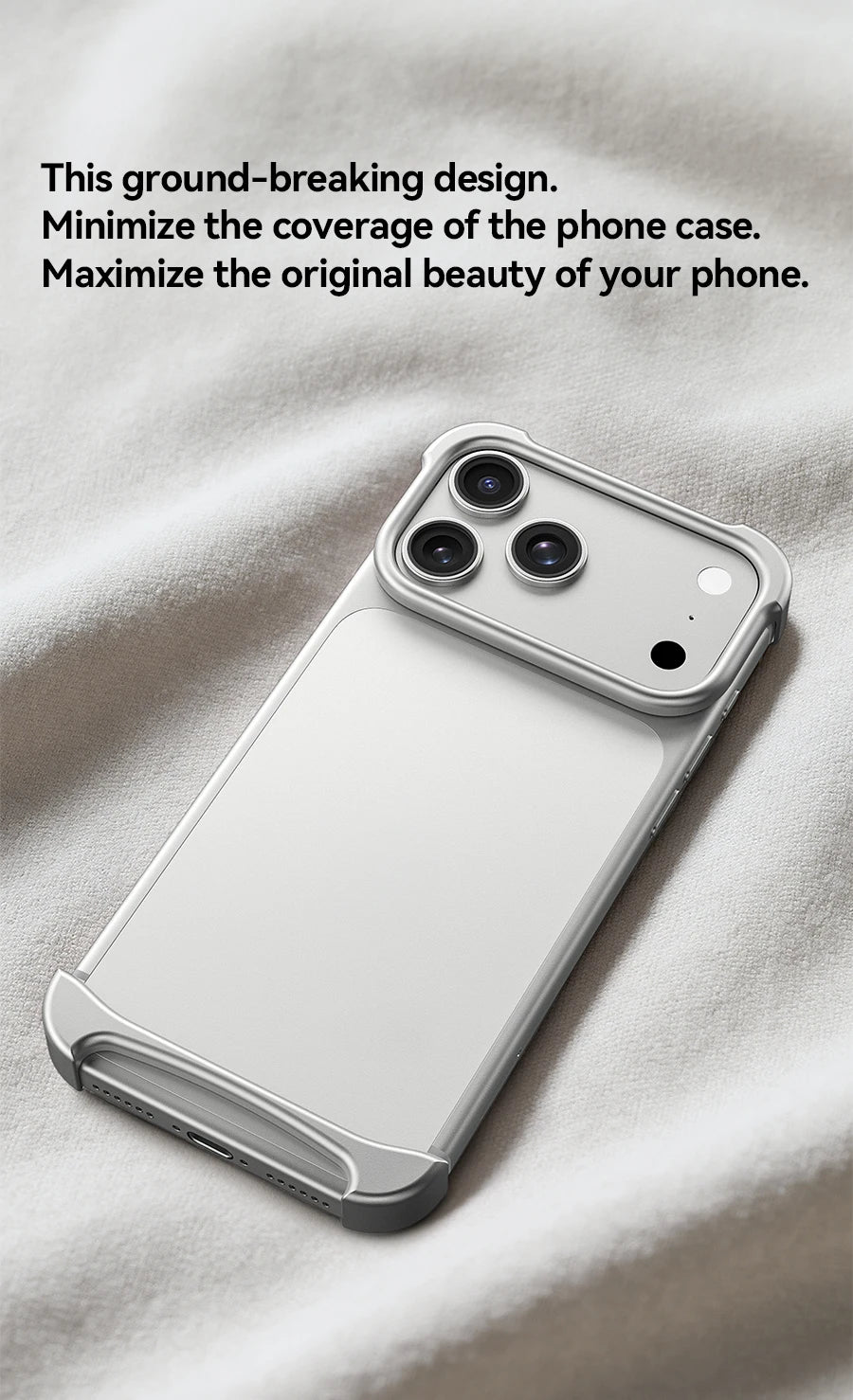 Arc Case Luxury Aluminum Metal Bumper Phone Pulse Case For IPhone13 14 15 16 17 Air Pro Max 16Pro Plus Lightweight Phone Cover