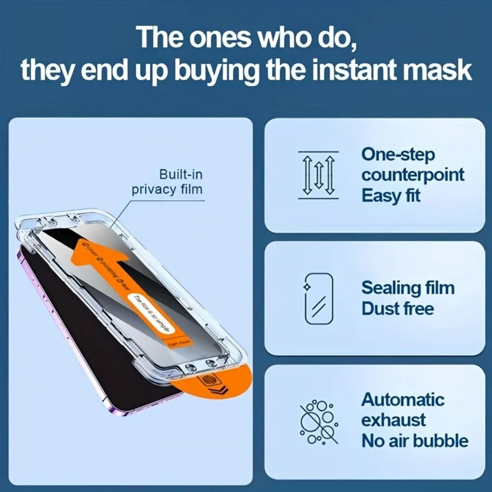 1-5PCS Privacy Screen Protector Dust Free Installation Protector for iPhone 17 Pro Max Anti-Spy Tempered Glass for 17 Air