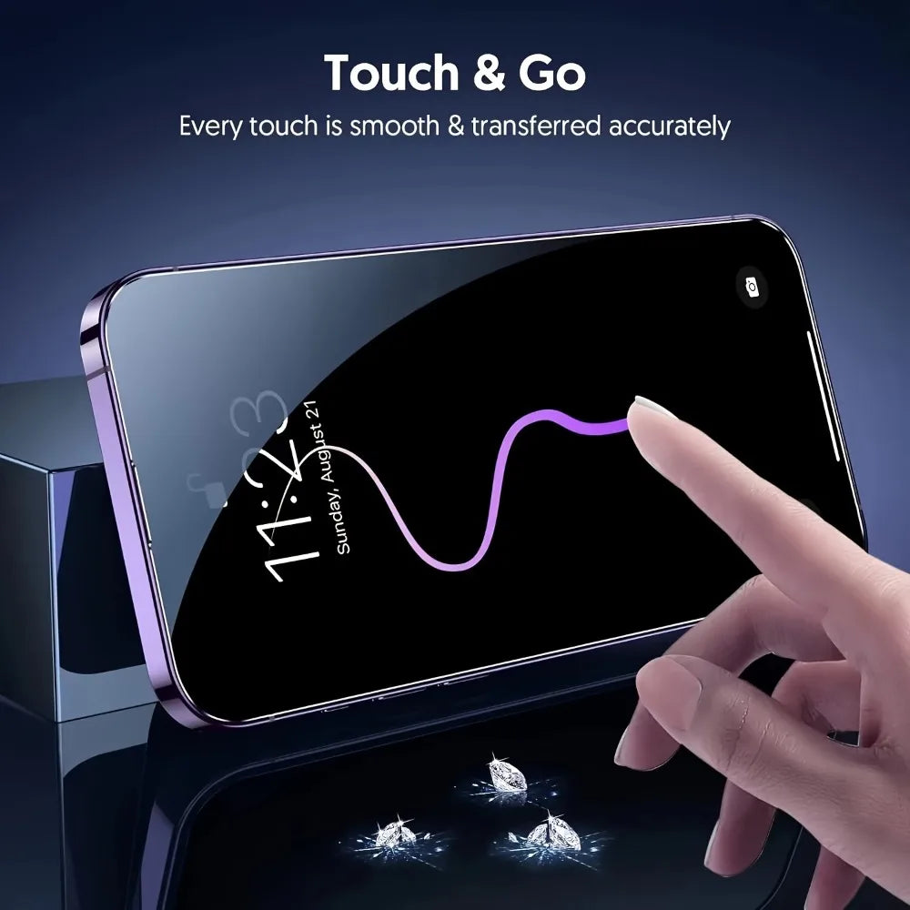 1-5PCS Privacy Screen Protector Dust Free Installation Protector for iPhone 17 Pro Max Anti-Spy Tempered Glass for 17 Air