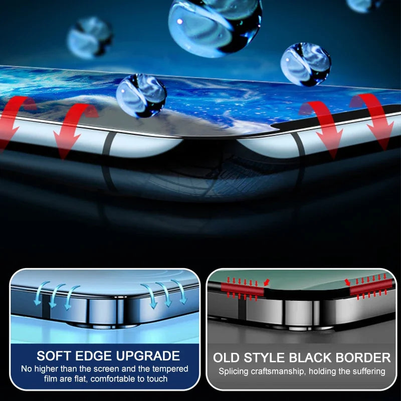 3PCS 30D Tempered Glass Screen Protector for IPhone 17 Air 13 14 11 15 16 Pro Max Plus 12 Mini XS XR X Film Protective Cover