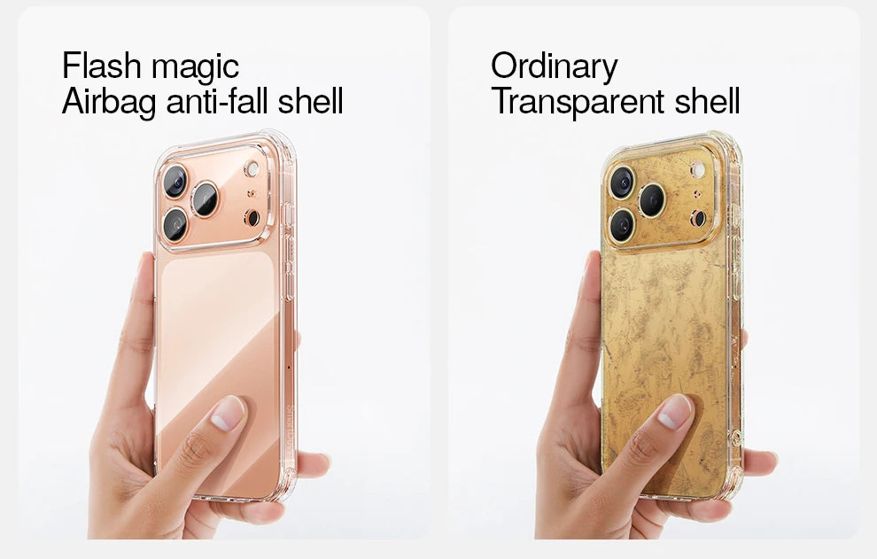 SmartDevil Transparent Phone Case for iPhone 17 Pro Max 17 Pro 16 Soft Back Cover Airbag Shell for iPhone Air Anti-drop