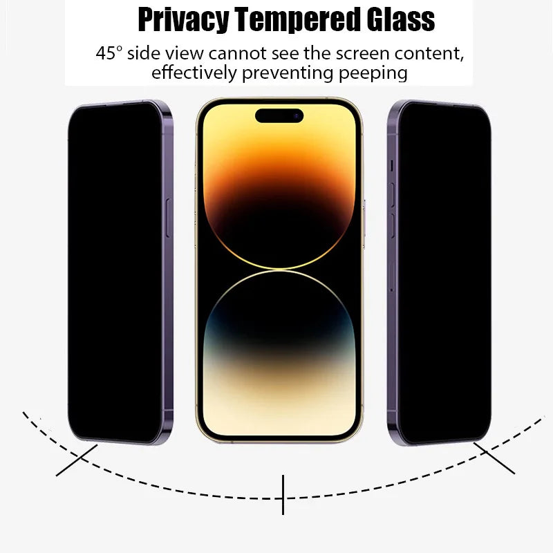 For iPhone 16 17 15 14 pro privacy tempered glass for iphone 15 14 13 12 11 pro max iphone14 iphone13 iphone16 iphone 16 pro anti spy screen protector iphone 14pro