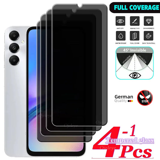 1-4PCS Privacy Screen Protector For Samsung A55 5G A35 A53 A54 A52 A52S A51 A50 A34 A33 A32 A31 A25 A24 A23 A22 Anti-Spy Glass