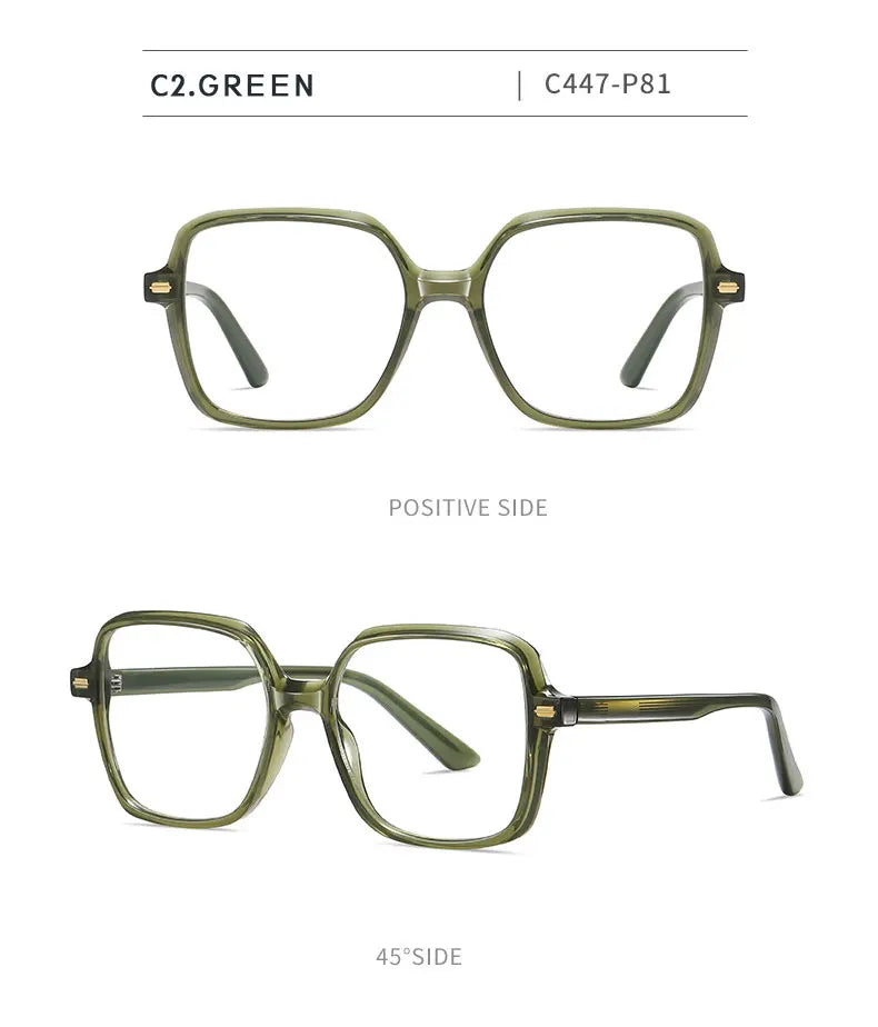 KANSEPT Women's Eyepieces for Reading Glasses Square Lunette Myopia Woman Eyeglasses Blue Light Graduated Lenses to Read Eyewear