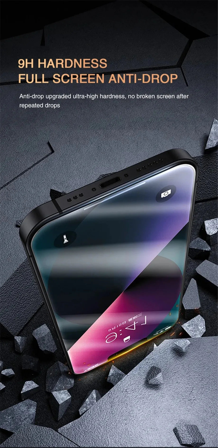 5Pcs Anti-Spy Glass Film For iPhone 17 Air 16 15 14 13 12 11 PRO MAX Plus Privacy Screen Protectors For iPhone 17 Tempered Glass