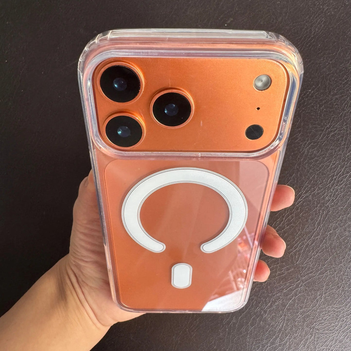 High Clear PC Hybird Magsafe Case for iPhone 17Pro 17 Pro Max 17Air 17promax Transparent Magnetic Wireless Charge Cover with box