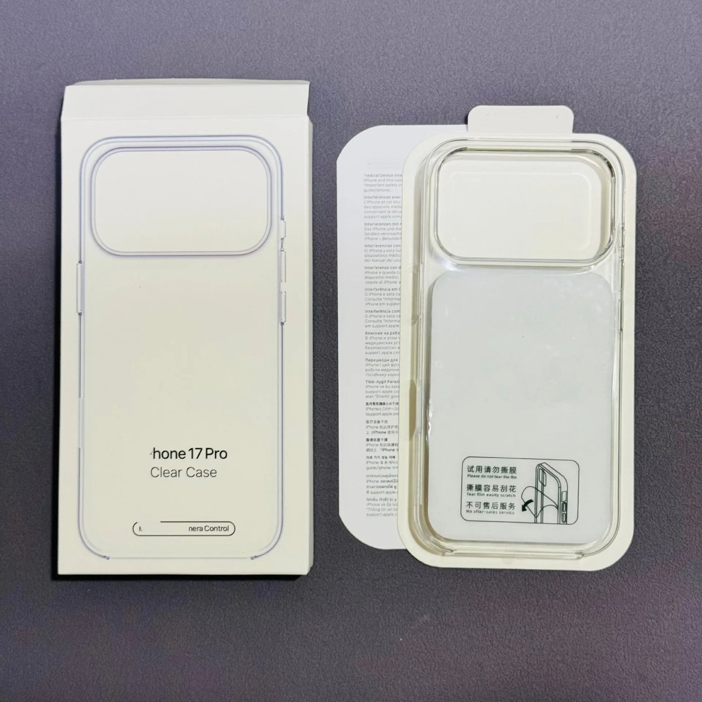 For iPhone 17 Pro Max Transparent Case with Camera Touch Button Magnetic Animation Phone Case