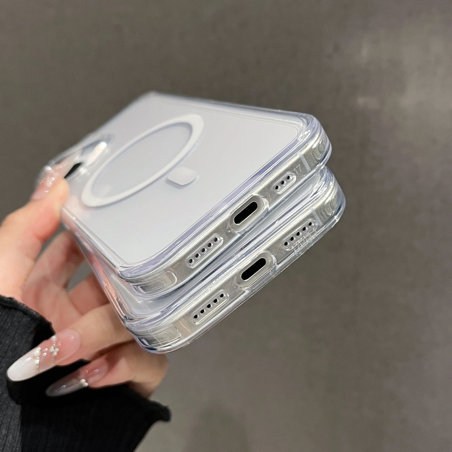 Shockproof Anti Yellow Crystal Acrylic Phone case For iPhone 17AIR 17 17 PRO 17 PRO MAX For Magsafe Strong Magnetic phone Case