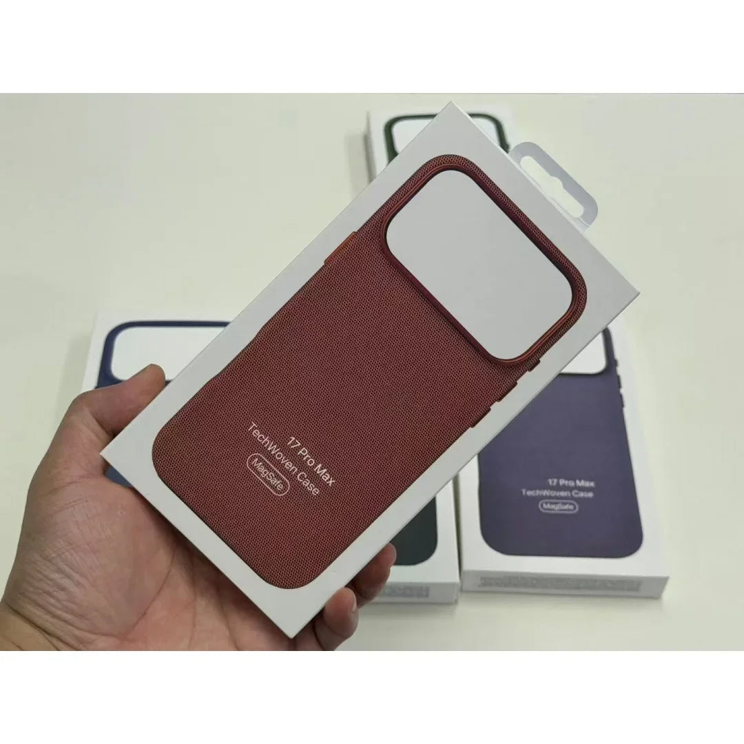 Original Apple Magsafe Techwoven Magnetic Case For iPhone 17 Pro Max 17 Air Cases Wireless Charging Full Protect Logo Cover