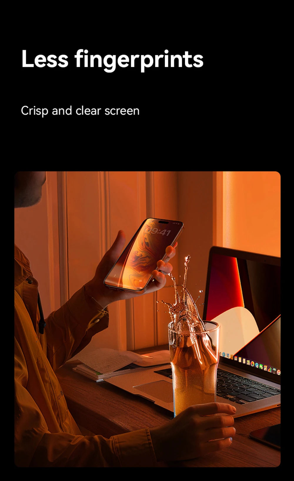 Joyroom 1/2/3pcs Tempered Glass For iPhone 16 15 14 13 12 11 Pro Max Screen Protector For iPhone 16 Full Screen Protective Glass