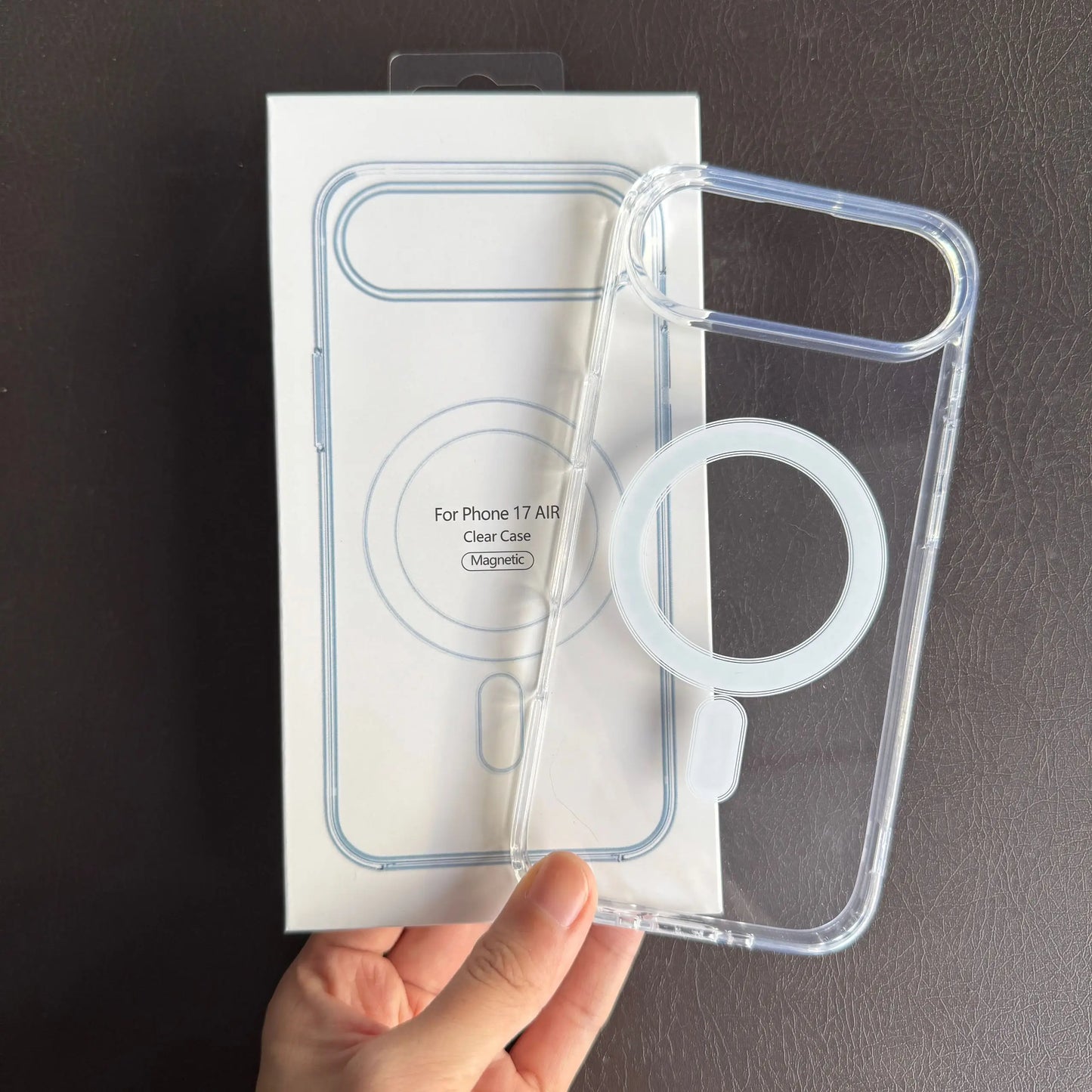High Clear PC Hybird Magsafe Case for iPhone 17Pro 17 Pro Max 17Air 17promax Transparent Magnetic Wireless Charge Cover with box