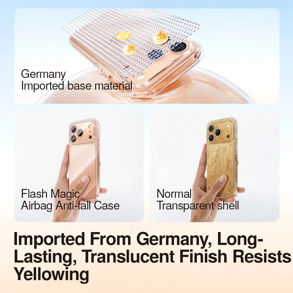 SmartDevil Transparent Phone Case for iPhone 17 Pro Max 17 Pro 16 Soft Back Cover Airbag Shell for iPhone Air Anti-drop