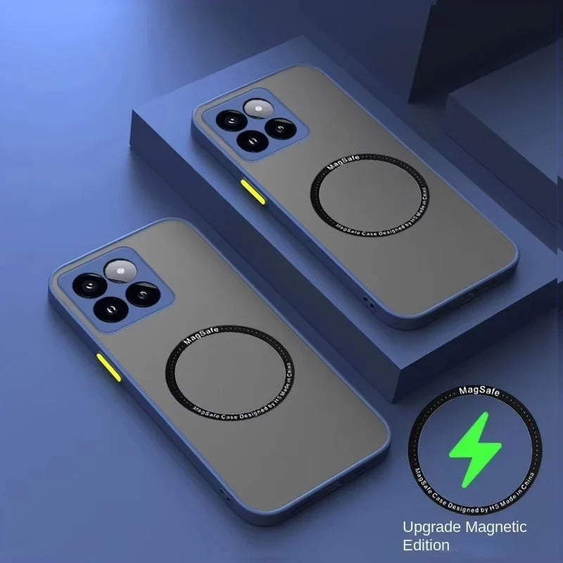 Luxury Magsafe Silicone Transparent Case for Oneplus one Plus 12 11 9 R RT 8 7 10 10T Pro Magnetic Wireless Charging Cover