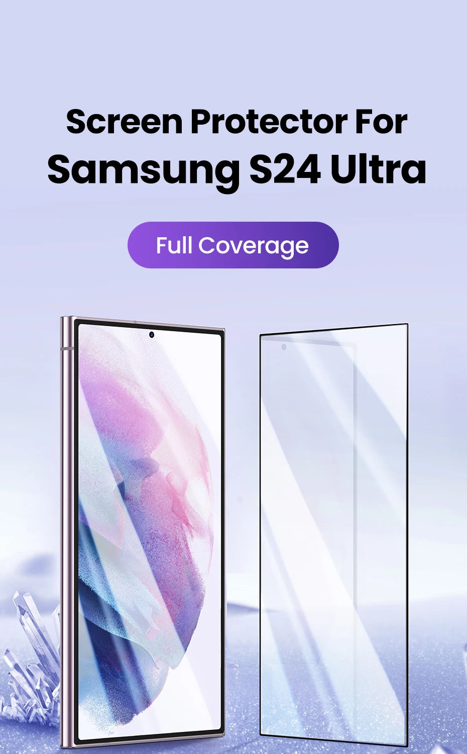 UGREEN 2PCS Screen Protector for Samsung Galaxy S25 Ultra 2025 Glass Film for Samsung S24 S25 Ultra S25Ultra Protective Films HD