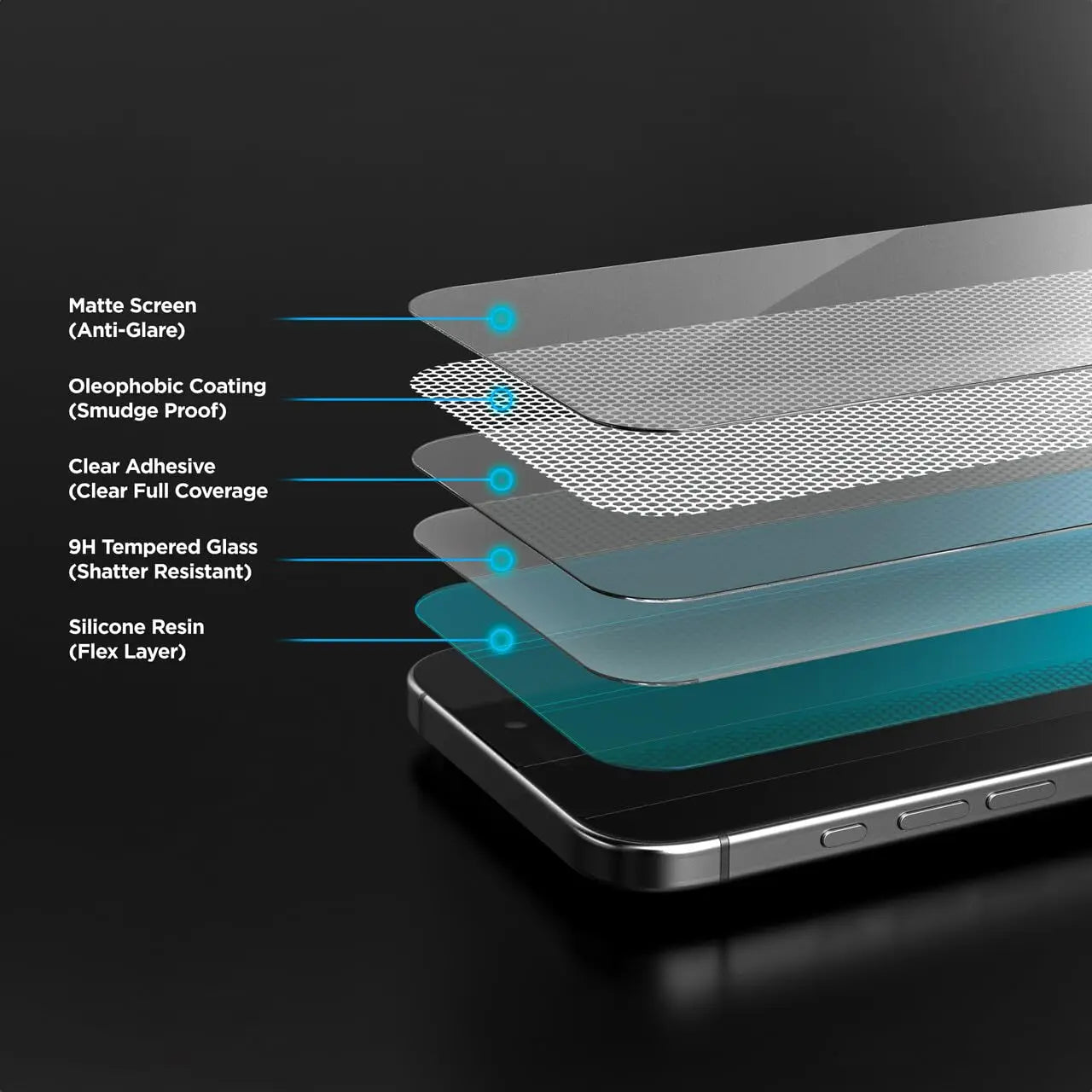 For iPhone 17 Pro Max Matte Screen Protectors For iPhone 17 Air 15 14 13 12 11 16 Pro Max Plus XS X XR 4PCS Tempered Glasses