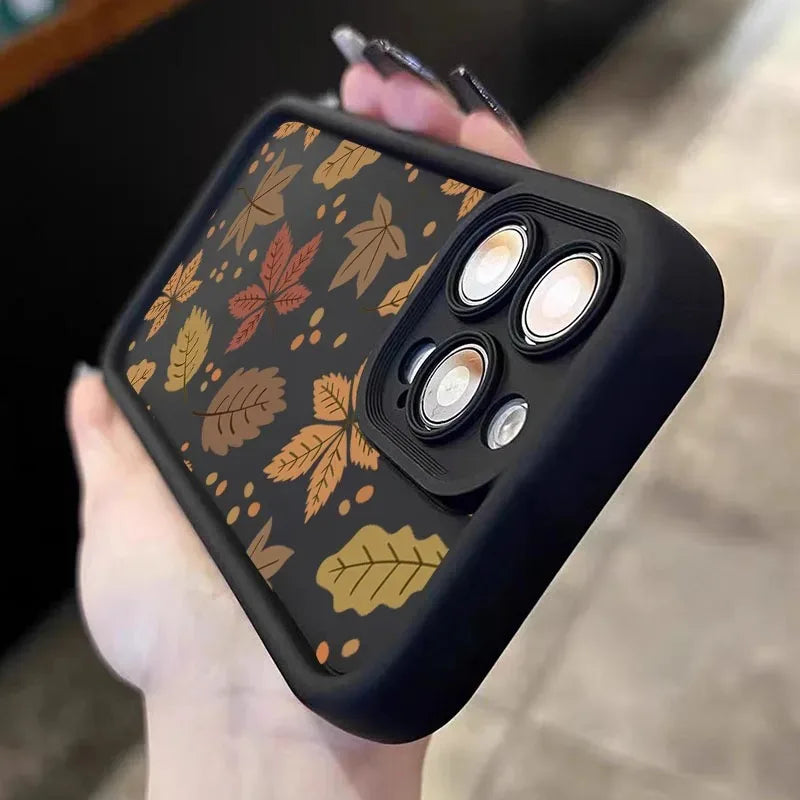 Autumn Leaves and Vintage Maple Leaves Artistic Phone Case For iPhone 17 16 15 14 Plus 13 12 11 Pro MAX 17 Air Phone Cover