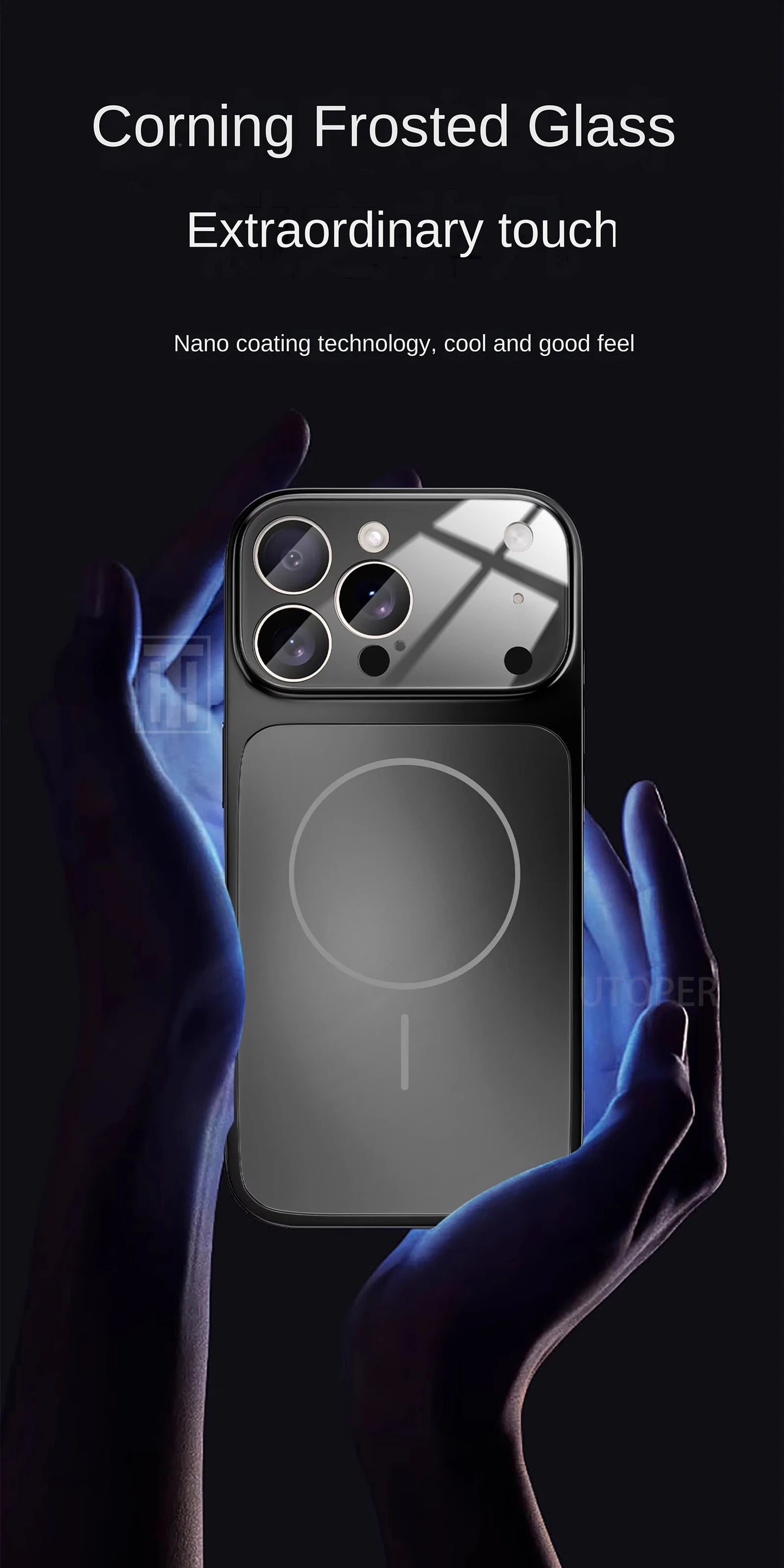 Luxury Large Frame Glass Lens Protect New Phone Case for iPhone 17 Air 16 15 14 13 Pro Max 17 Pro Magsafe Magnetic PC Hard Cover