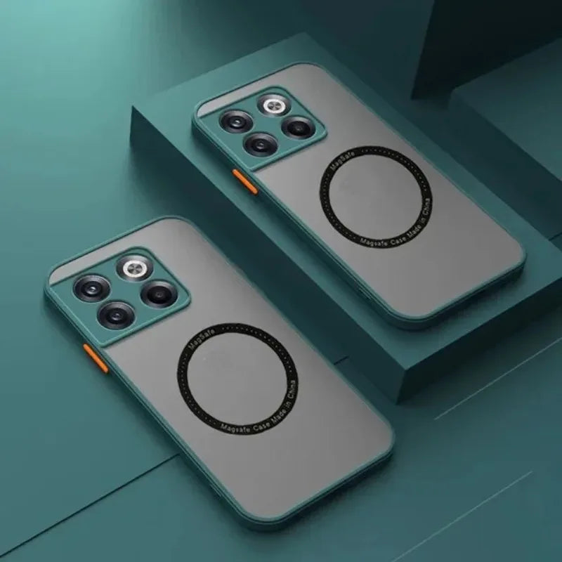 Luxury Magsafe Silicone Transparent Case for Oneplus one Plus 12 11 9 R RT 8 7 10 10T Pro Magnetic Wireless Charging Cover