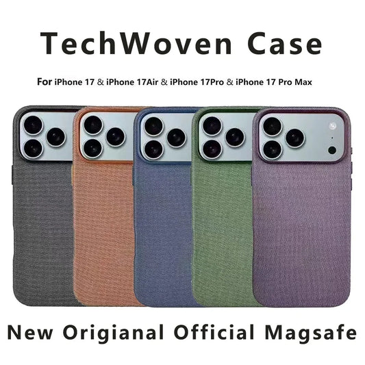 Original Apple Magsafe Techwoven Magnetic Case For iPhone 17 Pro Max 17 Air Cases Wireless Charging Full Protect Logo Cover
