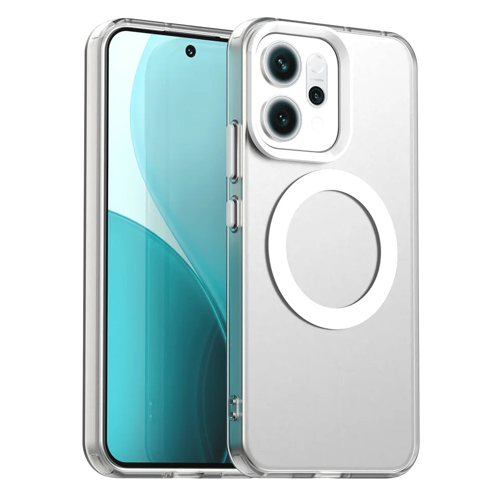 Magnetic Wireless Charging Case For OPPO Reno 14F 14 Pro Reno14 F 5G Cover Candy Colors Transparent Back Shell Fundas Coque