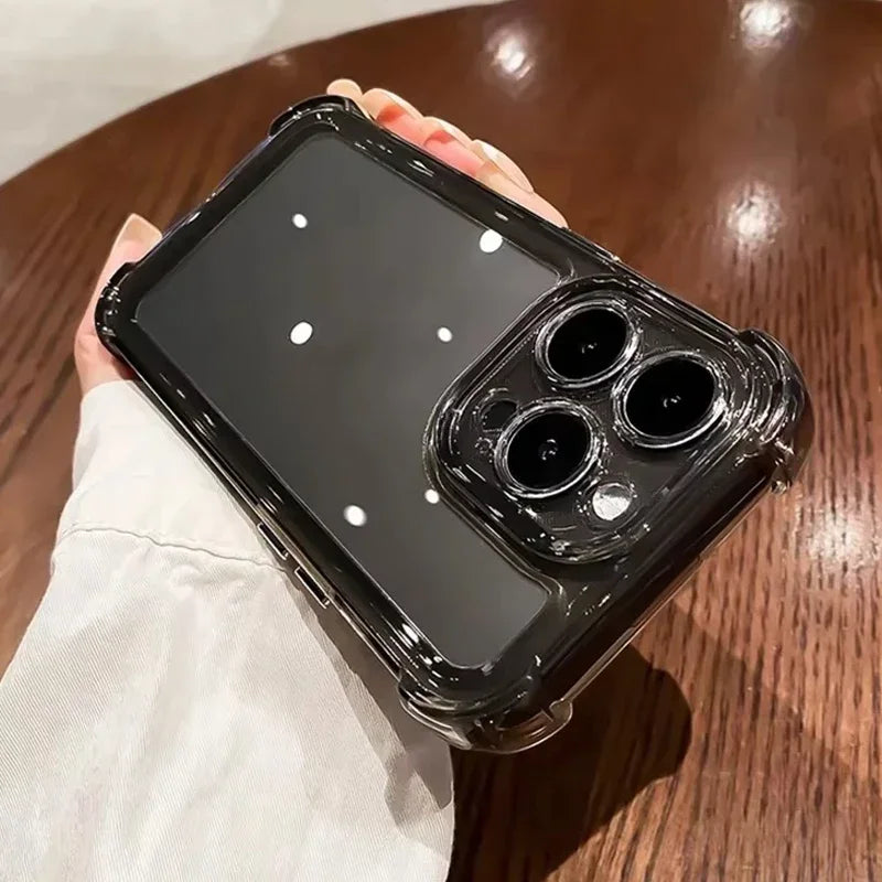 Luxury Shockproof Transparent Phone Case For iPhone 17 Pro 16 15 14 13 12 11 17 Pro Max 17 Air Clear Soft Bumper Cases Cover