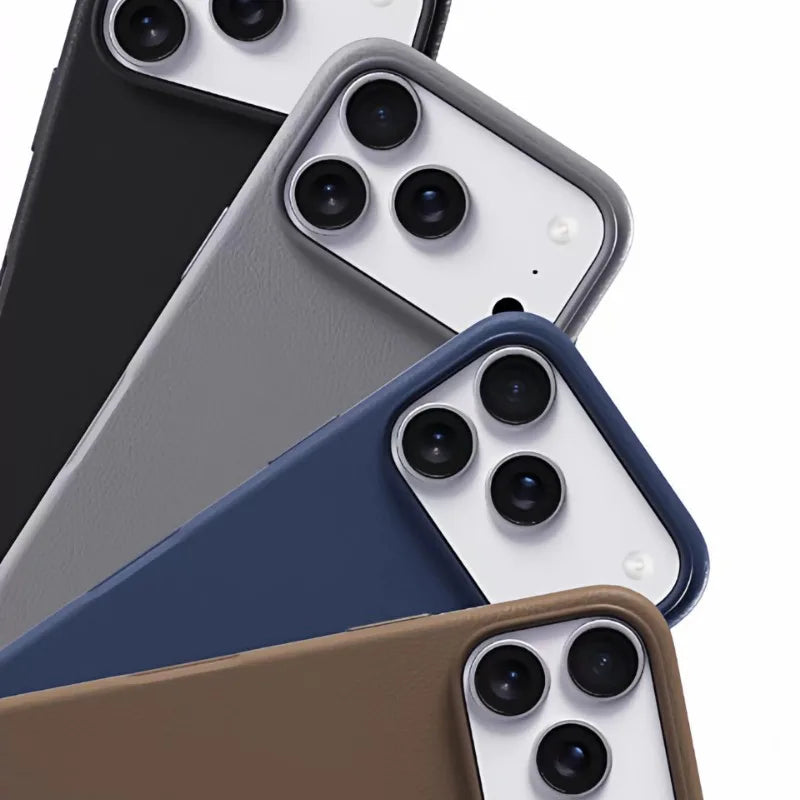 For iPhone 17 Pro Max luxury leather magsafe Case with magnetic wireless charging 17 Air shockproof protective Case