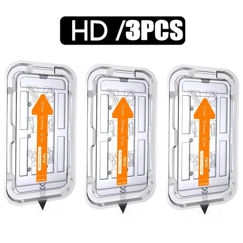 1-3PCS 8K Tempered Glass For iPhone 17 Pro Max 15 13 12 16 Pro Max 14Plus Air Oleophobic Coating 9H Full Cover Screen Protectors