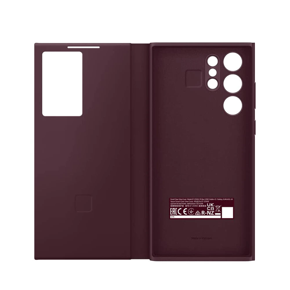 Original Smart View Wallet Flip Case For Samsung Galaxy S22Ultra SM-S908B Smart View Phone Case Cover（EF-ZS908)