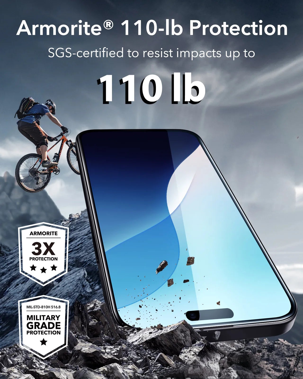 ESR for 3 Pack iPhone 17 Pro Max Screen Protector for iPhone 16/15/14/13 Armorite Tempered Glass Military Grade Film HD/Privacy