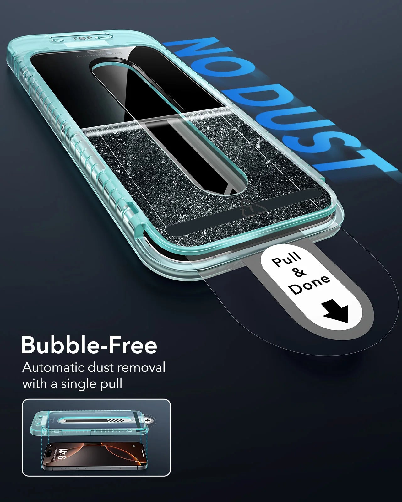 ESR 3 Pack for iPhone 16/15/14/13 Pro Max Screen Protector Full Cover Anti-Peek HD Tempered Glass Screen Film For iphone 16 Plus