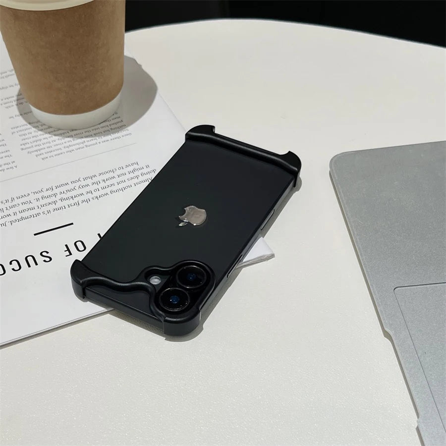 Arc Case Luxury Aluminum Metal Bumper Phone Pulse Case For IPhone13 14 15 16 17 Air Pro Max 16Pro Plus Lightweight Phone Cover