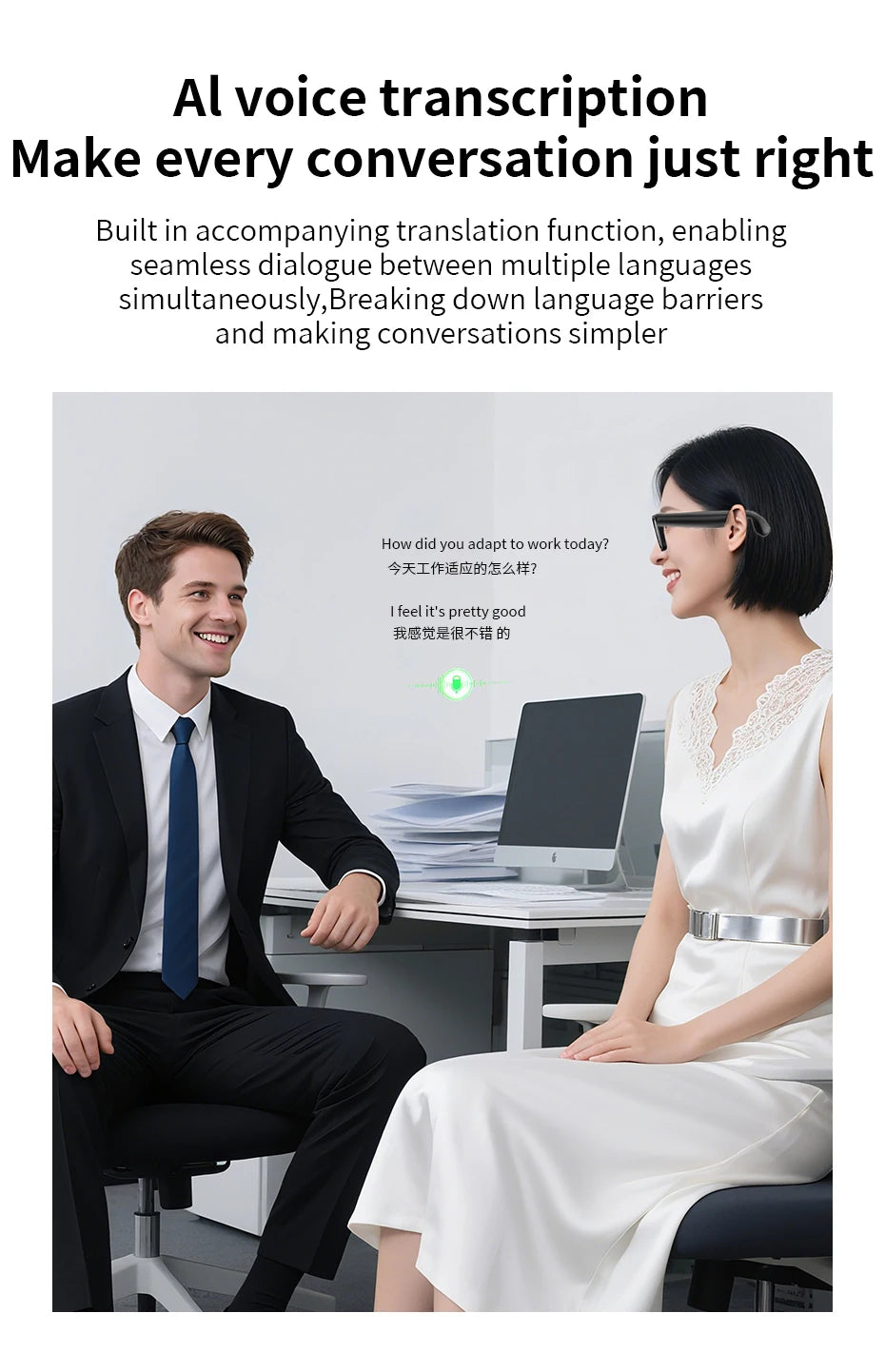 500W Camera Glasses Translate Smart Glasses Voice Call Music Sunglasses AI GPT Camera BT&WIFI Video Recording Anti-blue Light