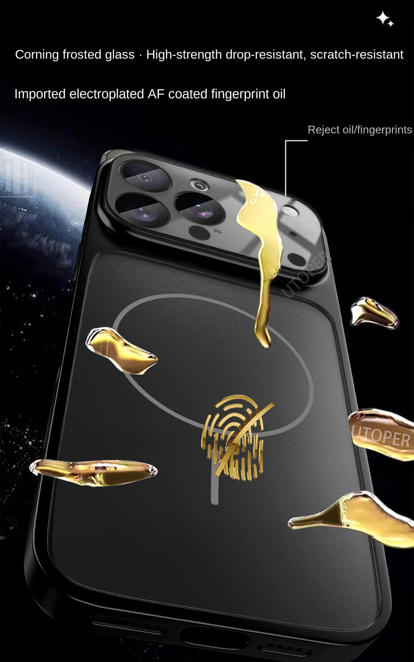 Luxury Large Frame Glass Lens Protect New Phone Case for iPhone 17 Air 16 15 14 13 Pro Max 17 Pro Magsafe Magnetic PC Hard Cover