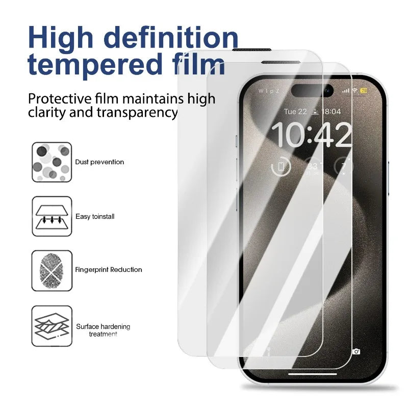 1-5PCS 3D Full Cover Tempered Glass For iPhone 17 Pro Max/17 Pro/17 Air 8K Ultra HD Screen Protector Premium Anti-scratch Film