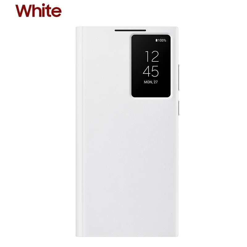 Original Smart View Wallet Flip Case For Samsung Galaxy S22Ultra SM-S908B Smart View Phone Case Cover（EF-ZS908)