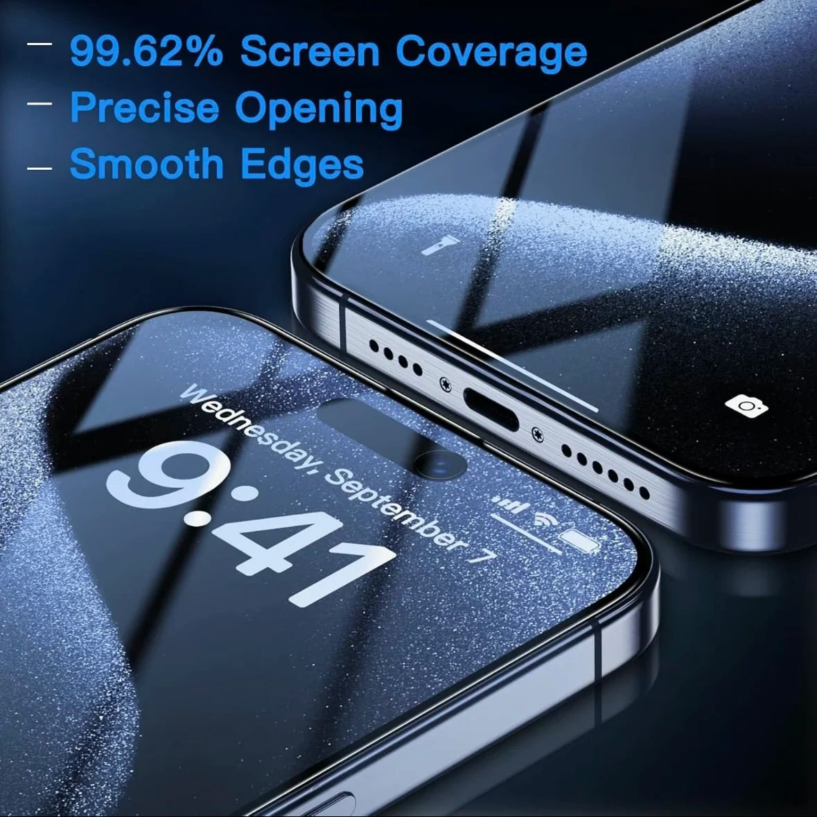 2Pcs For iPhone 17/16e/16 Pro Max/15/14/13/12/11/XS/XR Tempered Glass Screen Protector Anti-Blue Light Anti Purple Light