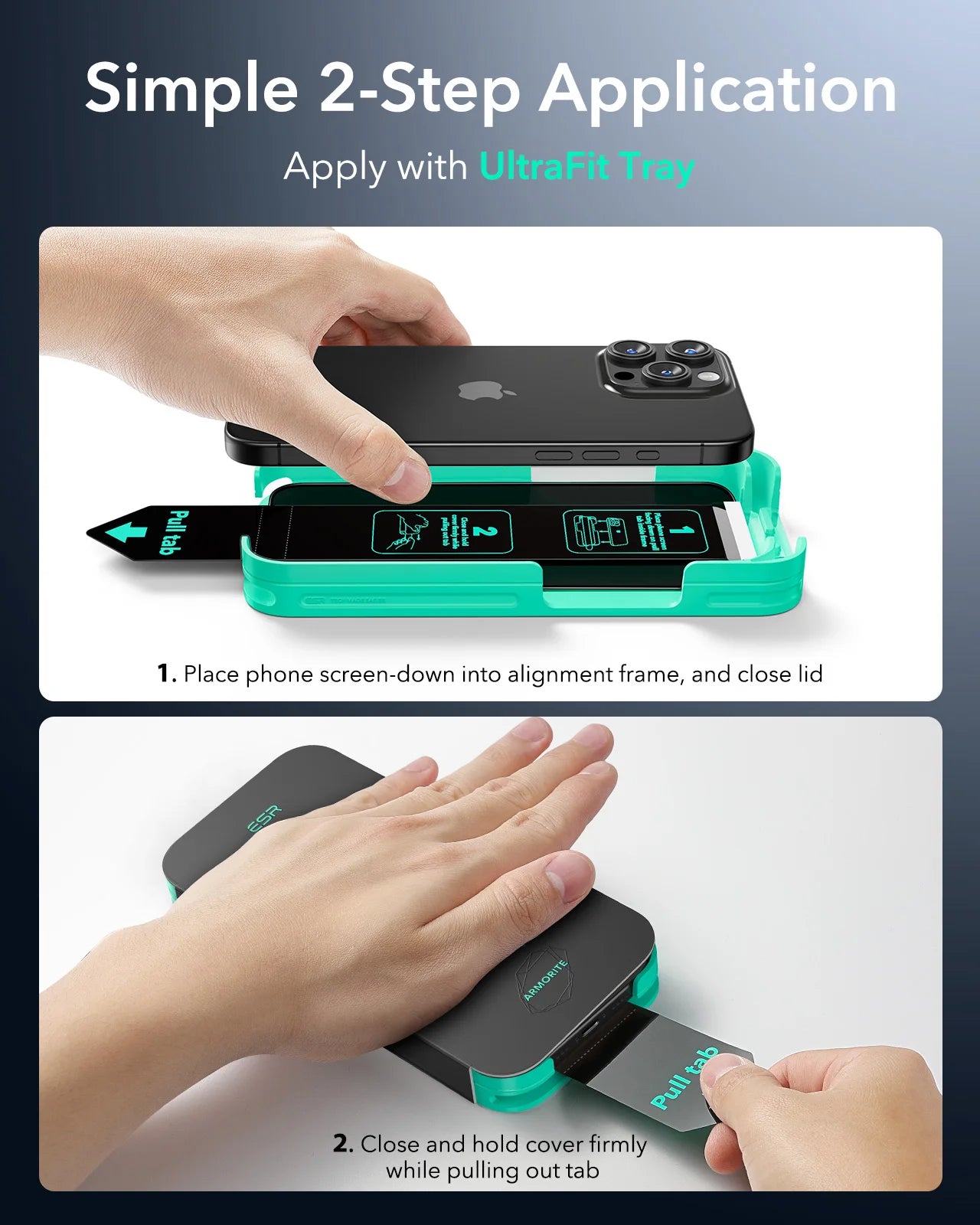 ESR 3 Pack Privacy Screen Protector for iPhone 15/14/16 Pro Max Military Grade Anti-spy Tempered Glass Film iPhone 16e/16 Plus