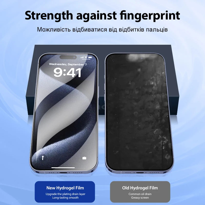 3Pcs Soft Hydrogel Film For iPhone 16 15 14 13 12 11 Pro Max XS XR X 7 8 15 Plus Protective Silicone TPU Screen Protector