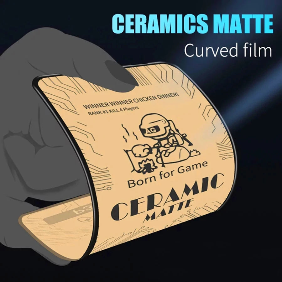 8IN1 Matte Ceramic Film For iPhone 17 Pro Max 17 Air 12 13 Mini 14 15 Plus 16E 11 15 16 Pro Max Screen Protector Lens Soft Film