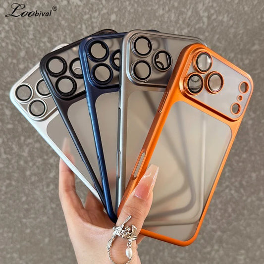 for iPhone 17Pro Plating Hard PC Matte Business Case for iPhone 17 Pro Max Air ProMax Camera Film Protection Ultra Slim Cover