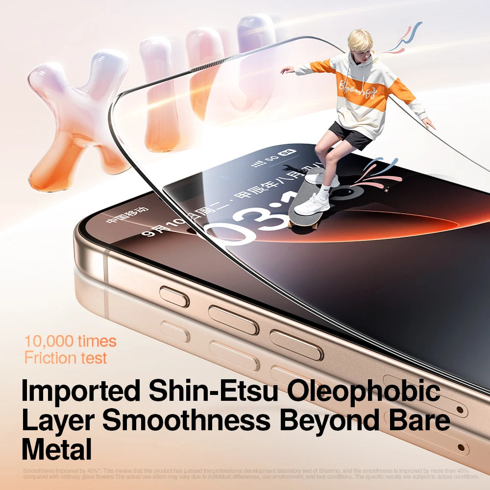 SmartDevil Screen Protector for iPhone 17 Pro Max 17 Pro 16 15 14 Dust-free Box HD Clear Temperd Glass Film Anti-fingerprint