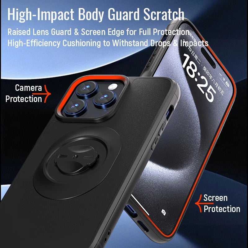 For Garmin Quick Mount Shockproof Case for iPhone 16 Pro Max,16 Pro,15,14,13,12- Anti-Drop Protective Cover