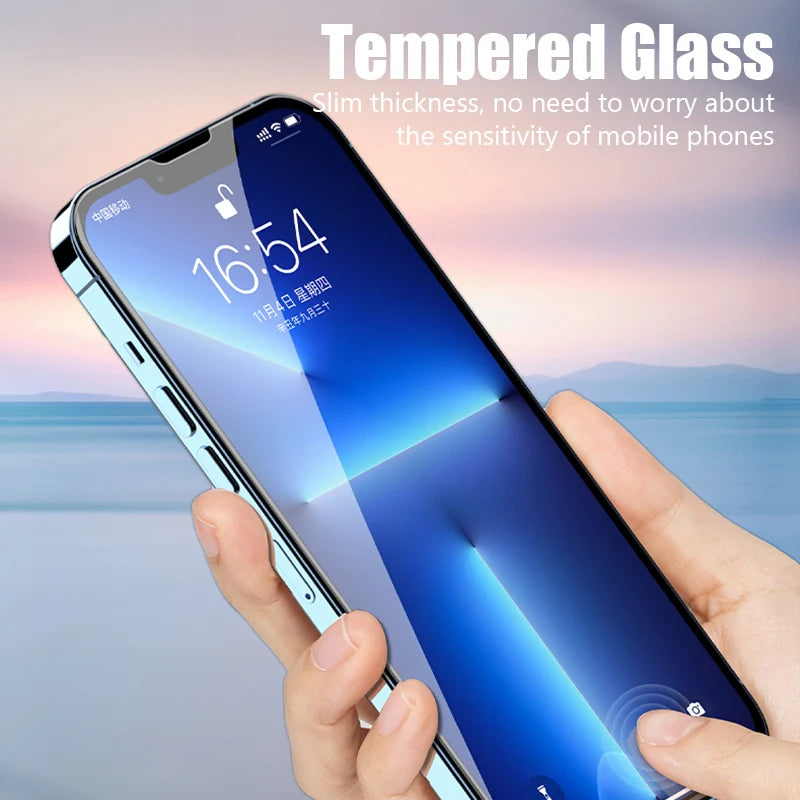 4Pcs Tempered Glass For iPhone 17 16 15 14 13 12 11 Pro Max Plus  Mini Air 7 8 6S SE 2022 2020 X XS Screen Protector Protective