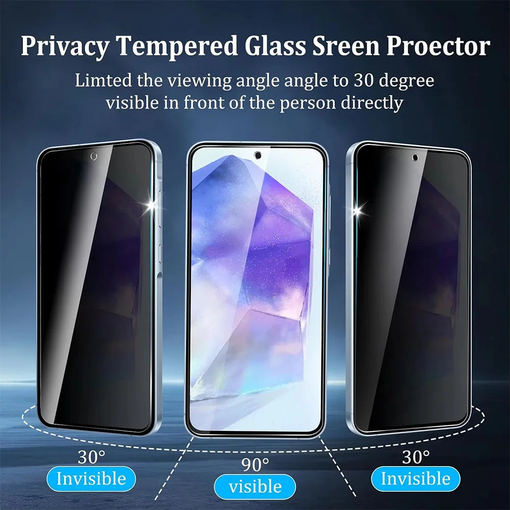 1-4PCS Anti-Spy Tempered Glass For Samsung S25 Ultra S23 S22 S24 Plus S21 S20 FE S10e Note 20 10 Lite Privacy Screen Protector